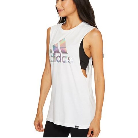 purple adidas tank top